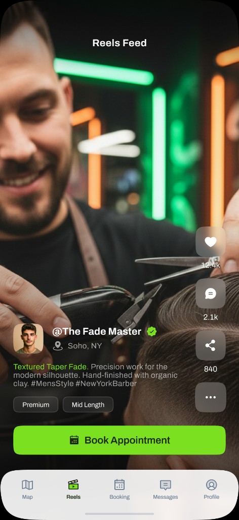 Trimmr barber reels feed